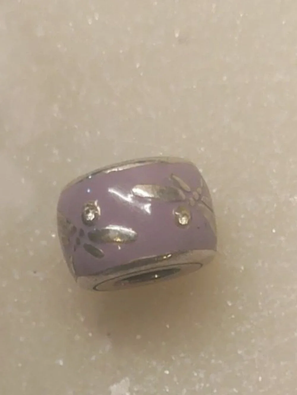 Brighton Rare Dragonfly Lilac Stopper Bead